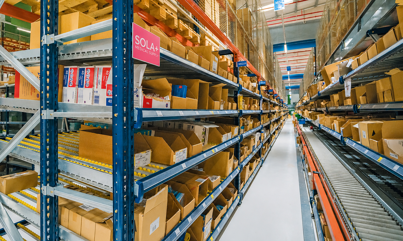 SOLA warehouse and product stock